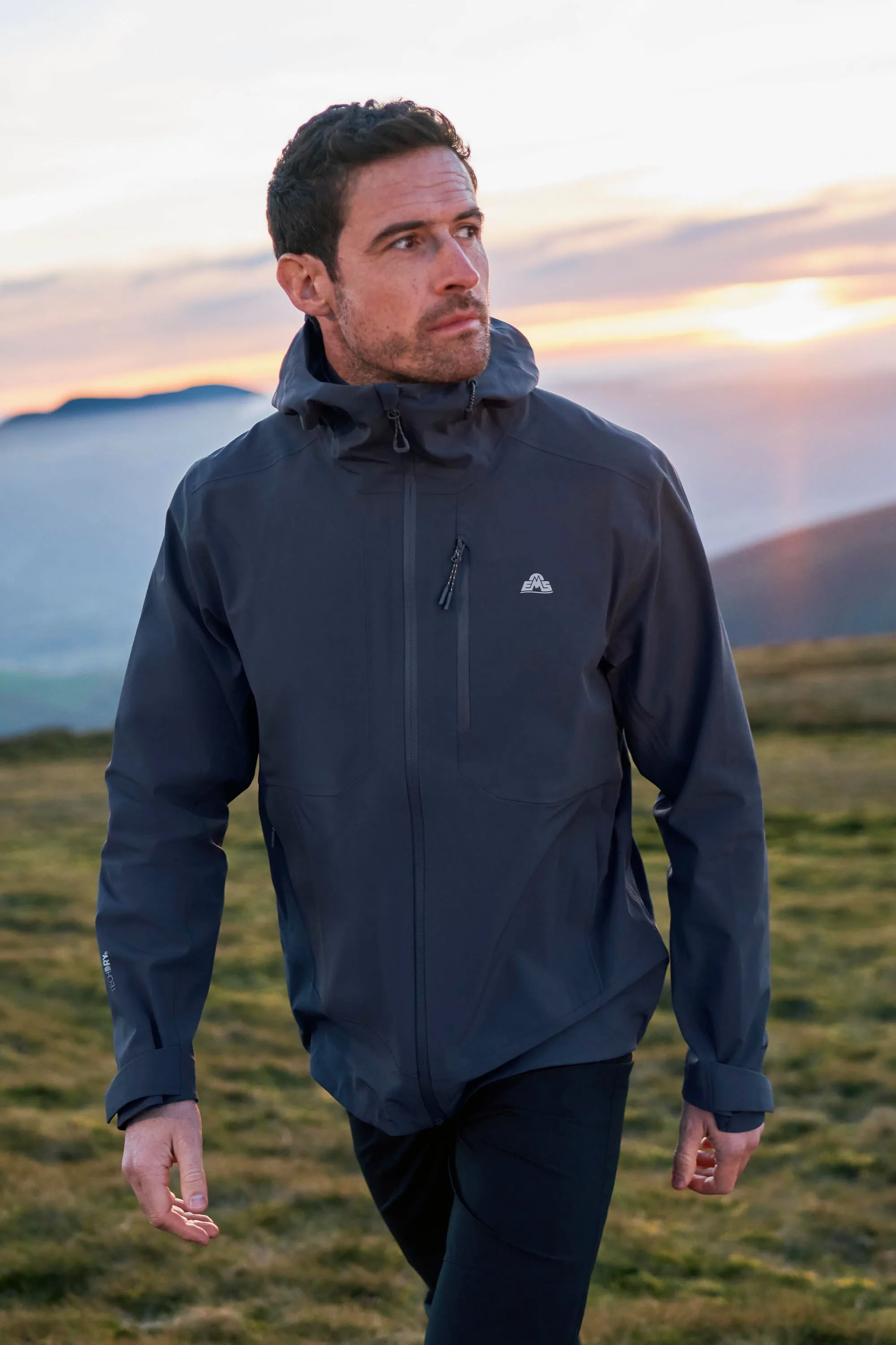Tiber Mens 3 Layer Extreme Rain Jacket - Grey - EMS - FashionsVida