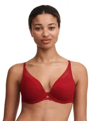 Womens Festivité Plunge T-Shirt Bra - Red - Size 32c