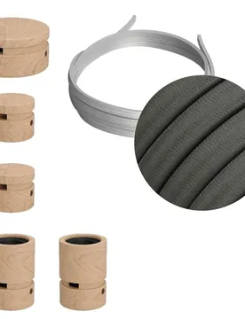 Cables Kit D´éclairage Wiggle Filé System Cm03 5 M 5 Unités Brown / Grey One Size - Creative - FashionsVida