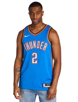 NBA Thunder Men Jerseys/Replicas - Blue - Size M - Poly Mesh - Blue - Size: Medium - Nike - FashionsVida