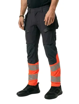 Pantalon De Travail Accelerate Safe 19131 Hanging Pockets Big Dark Navy / Hi-Vis Red 62 - MASCOT - FashionsVida