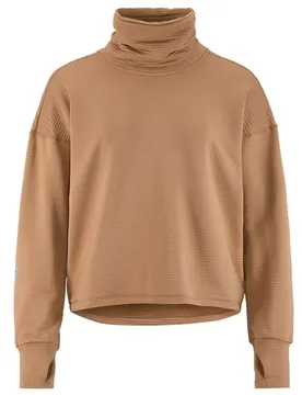 Subz Funnelneck Damen Sweatshirt, braun L