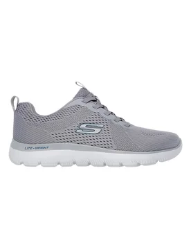 Sneakers grigie in mesh con Memory Foam Summits Eckler 44 - Skechers - FashionsVida