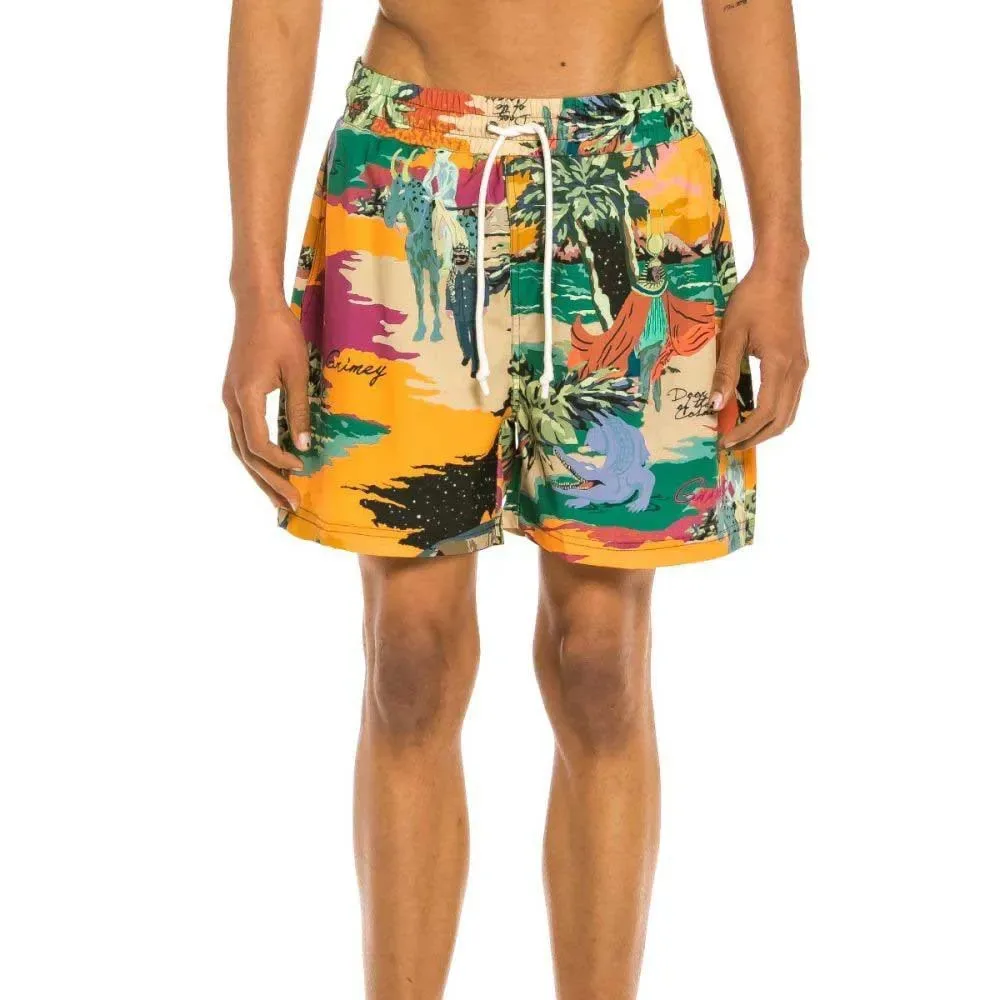 Short De Bain Ocean Gateways Yellow S - Grimey - FashionsVida