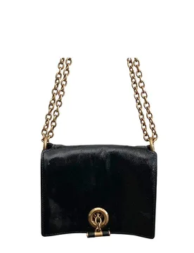 Vintage Black Leather Flap Bag - Saint Laurent - FashionsVida