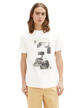 T-shirt à Manches Courtes Printed 1037079 Wool White XL