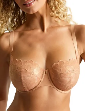 Womens Allure Balcony Bra - Beige Polyamide - Size 38dd - Panache - FashionsVida