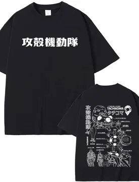 Anime Ghost in The Shell Tachikoma Anatomy Graphic T-shirt Men Women Vintage Cartoon Manga Streetwear Male Casual Cotton Tshirt - Aliexpress - FashionsVida