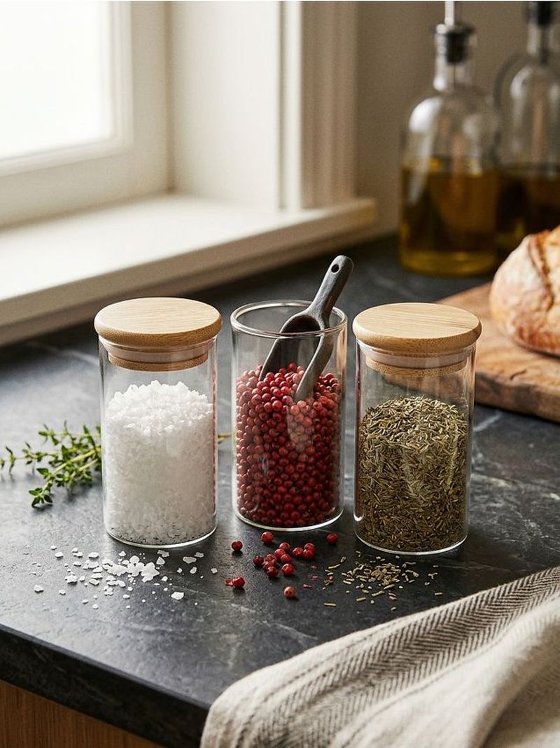 Set contenitori per alimenti con coperchi 3 pack - clear