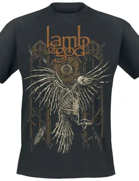 T-Shirt - Crow - S - für Männer - Größe S - schwarz - Lizenziertes Merchandise! - Männer - male - Lamb Of God - FashionsVida