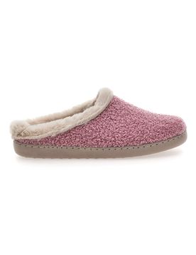 Pantofole rosa in tessuto effetto teddy con interno con pelo GG549 38