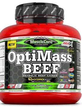 Protéine Optimass Beef Double Chocolat Et Noix De Coco 2.5kg