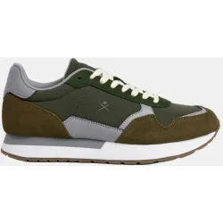 Zapatillas de hombre de ante y piel vector device