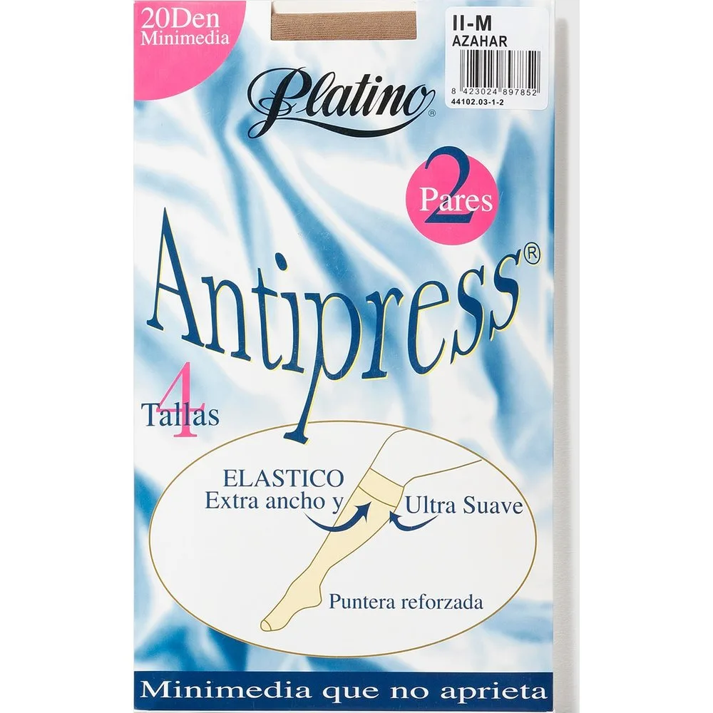 Minimedia de mujer con puño antipresión y acabado transparente - Platino - FashionsVida