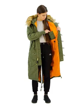 Industries Giacca Long Fishtail Sage Green XS