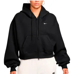 W nk stdo flc mw os crp fz hdy sudadera mujer Negro (XS)