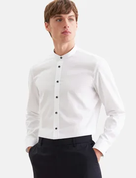 Slim Business Hemd Uni Weiß 41 - Seidensticker - FashionsVida