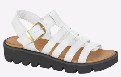 Azia Wedge Sandal Womens - White - Size Uk 8
