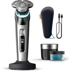 Afeitadora eléctrica i9000 Prestige, máquina de afeitar hombre en seco y mojado, base de carga, estuche de viaje, centro de limpieza