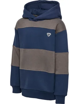 Felpa Con Cappuccio Loose Stripe Bee Dress Blue 122-128 cm - Hummel - FashionsVida