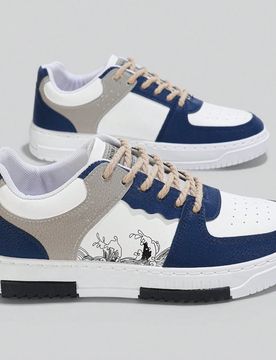 Se recomienda tomar una talla talla grande pequeña] Zapatillas casuales planas con cordones de moda para hombres, con estampado aleatorio de color co