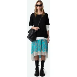 Zadig & Voltaire - Falda Joslin de seda con encaje