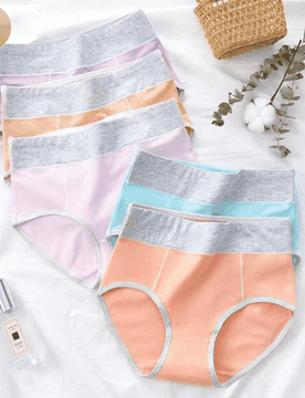 Paquete de 5 bragas moldeadoras transpirables con cintura media para mujeres