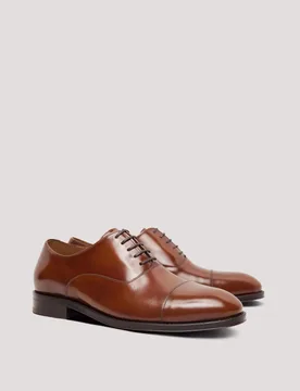 Leather Oxford Shoes Tan male - Hawes & Curtis - FashionsVida