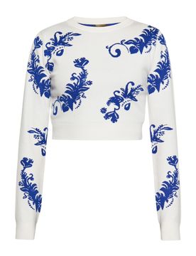 Ebeeza Jersey azul / blanco lana