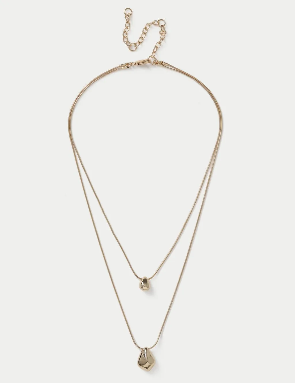 Nugget Multi Row Necklace Gold female - M&S - FashionsVida
