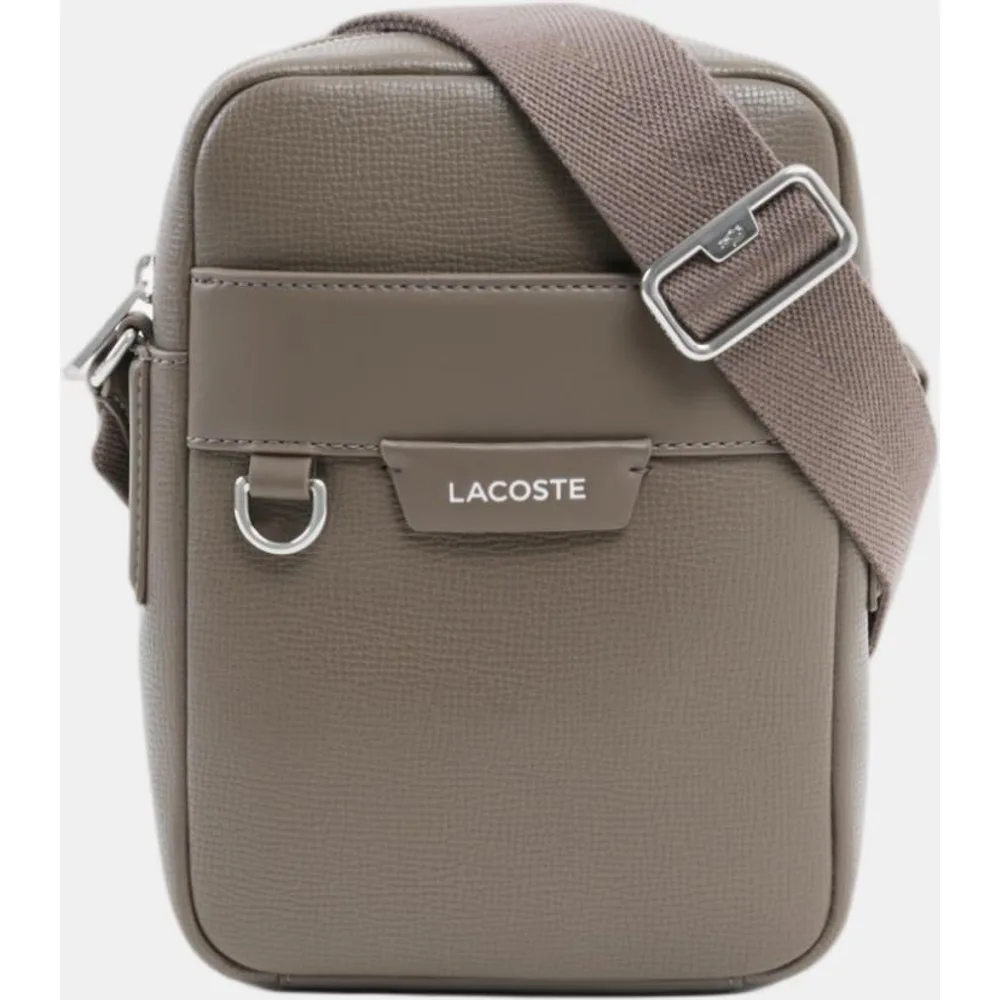 Bandolera vertical de piel Ossian de hombre - Lacoste - FashionsVida
