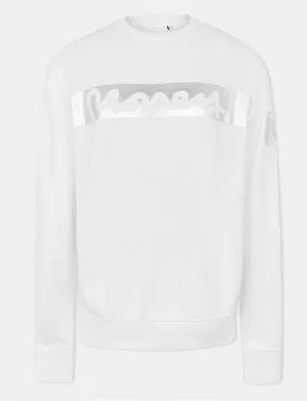 Mens Block Sig Crew In White - Size X-Small - Money - FashionsVida