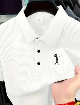 Summer men's casual round-neck shirt - lightweight elastic design, soft and comfortable fabric, short sleeves, fashionable and c - Aliexpress - FashionsVida