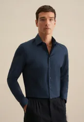 Slim Business Hemd Punkte Blau 45