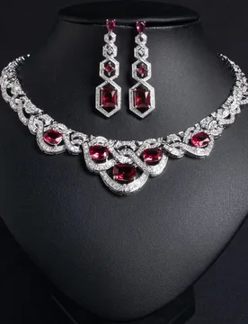 New Luxury Ladies Jewellery Elegant Vintage Necklace Earrings Set Party Evening Prom Bridal Gift Summer Dress Accessories M-316 - Aliexpress - FashionsVida