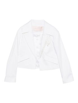 Blumarine Giacca Con Logo Ricamato