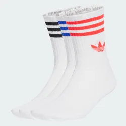 Calzini 3 pairs 3-Stripes 40-42 White / Lucid Red / Lucid Blue