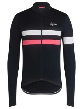 Maglia A Maniche Lunghe Brevet Dark Navy / High-Vis Pink / White