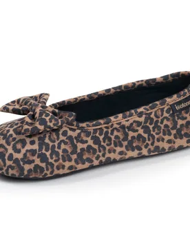 Chaussons Ballerines Léopard foncé léopard beige 39/40 - Isotoner - FashionsVida