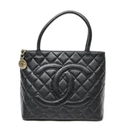 Pre-Owned Womens Timeless Medallion Tote Shoulder Bag - Black - One Size