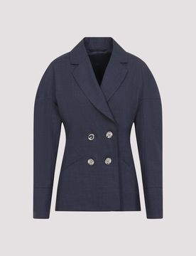 Balloon Sleeve Double Wool Jacket