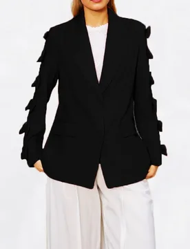 High End Fashion Suit 2025 New Style Temperament Heavy Industry Bow Niche Design Sense Women's Medium Long Jacket - Aliexpress - FashionsVida