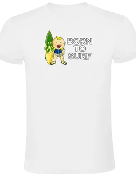 T-shirt à Manches Courtes Born To Surf White 3XL - Kruskis - FashionsVida