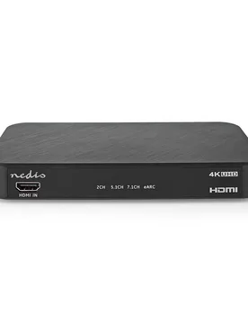 Splitter Hdmi 1 Entrée 3 Sorties Avec Extracteur Audio 3.5 Mm/toslink Anthracite One Size unisex - Nedis - FashionsVida
