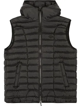 Chaleco de abrigo de hombre con logo bordado - Diesel - FashionsVida