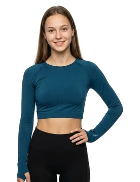 T-shirt à Manches Longues Ana Blue Lake/Blue Lake L - Joluvi - FashionsVida