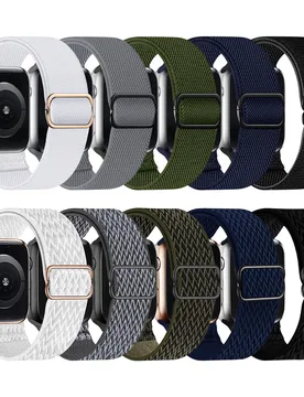 Set de 10 piezas Correa de reloj deportiva elástica de nailon tejido, compatible con Apple Watch, Watch, Watch, Versa 2/1, Galaxy Watch, Tallas dispo - Shein - FashionsVida