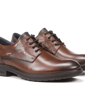 Zapatos de cordones de hombre en color medio y fabricados en piel impermeable - Fluchos - FashionsVida