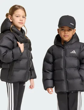 PIUMINO IN MATERIALE SINTETICO 9-10A Black / Reflective Silver - Adidas - FashionsVida