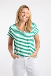 Women's Liora Embroidered Pocket T-Shirt in Bright Green Size: 18 - Bright Green - Size: 18